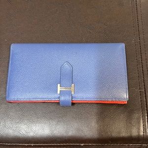 Hermes Blue Bearn Wallet